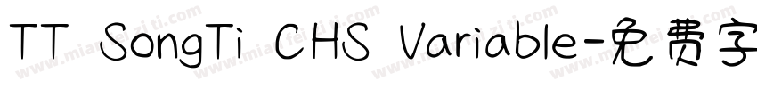 TT SongTi CHS Variable字体转换
